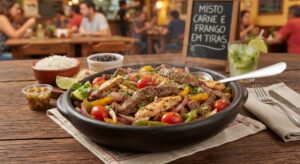 Misto Carne e Frango em Tiras